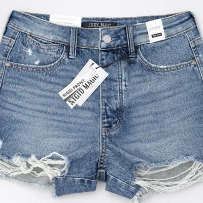 Judy Blue High Waist Button Fly Rigid Magic Cut Off Denim Short 150381