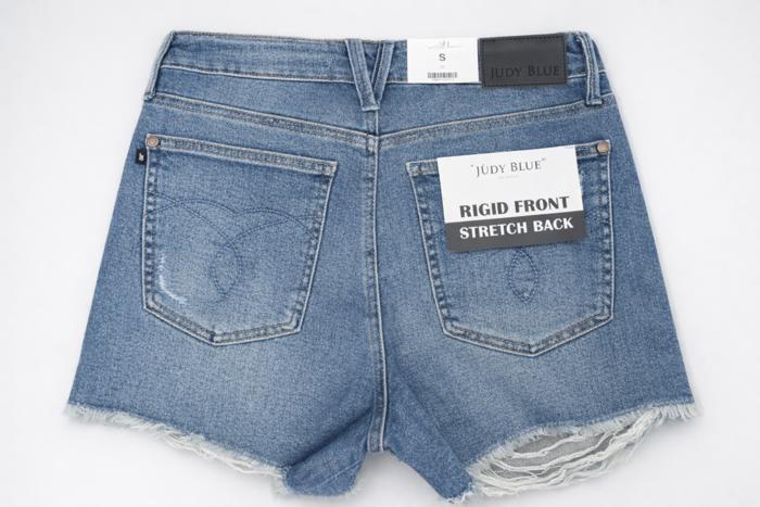 Judy Blue High Waist Button Fly Rigid Magic Cut Off Denim Short 150381