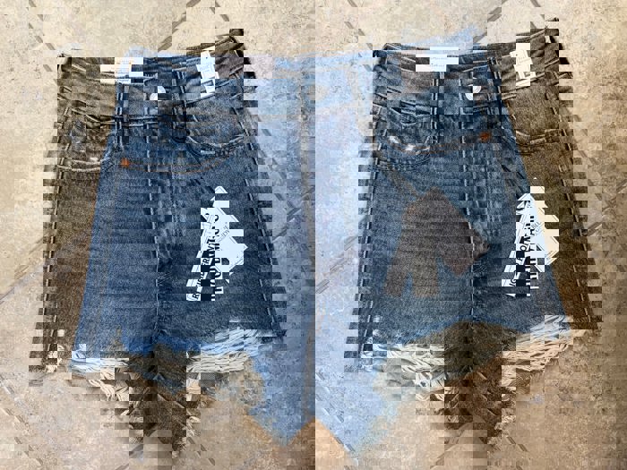 Judy Blue High Waist Button Fly Rigid Magic Cut Off Denim Short 150381