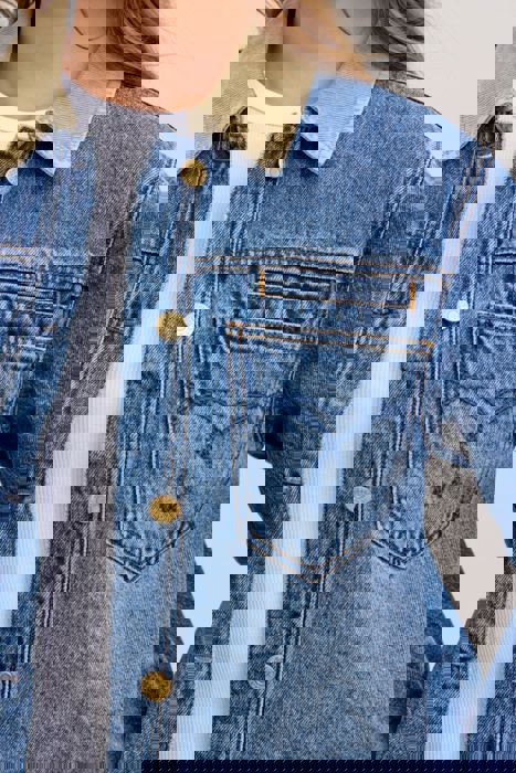 Judy Blue Rigid Barn Corduroy Denim Jacket 7886