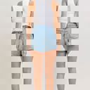  Judy Blue High Waist Rigid Magic Raw Side Seams Denim Short 150368