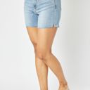  Judy Blue Mid Rise Cutt Off Denim Short 15251