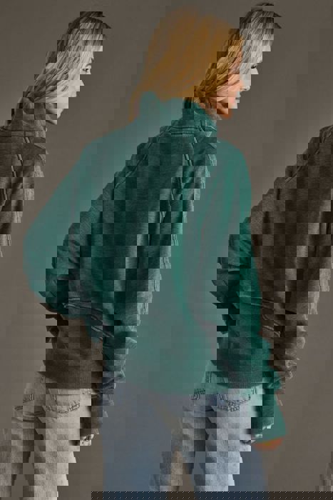 Panache Dark Green Quarter Zip Sweatshirt