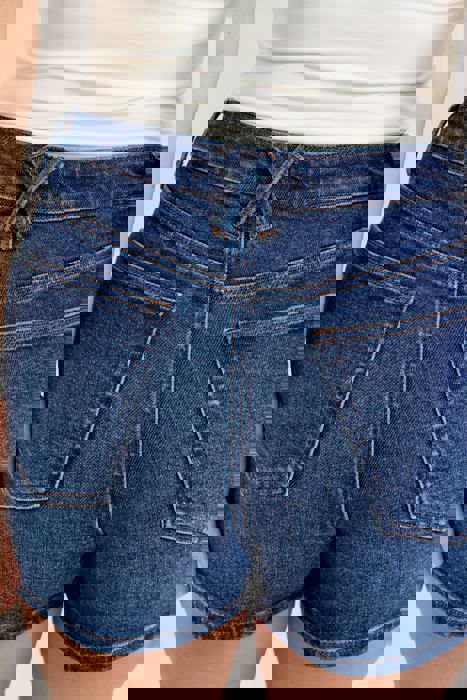 Judy Blue High Waist Tummy Control Slim Denim Short 150351