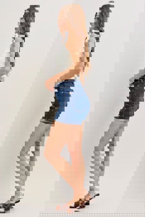 Judy Blue High Waist Tummy Control Slim Denim Short 150351