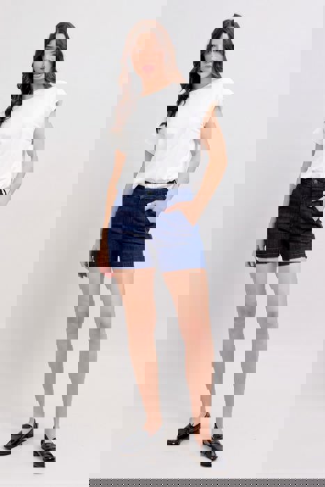 Judy Blue High Waist Dark Trouser Denim Short 15290