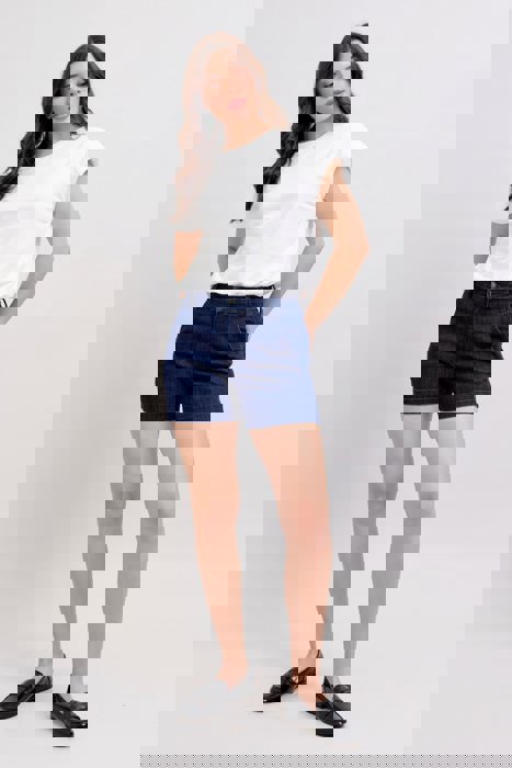 Judy Blue High Waist Dark Trouser Denim Short 15290