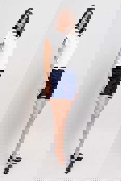 Judy Blue High Waist Dark Trouser Denim Short 15290