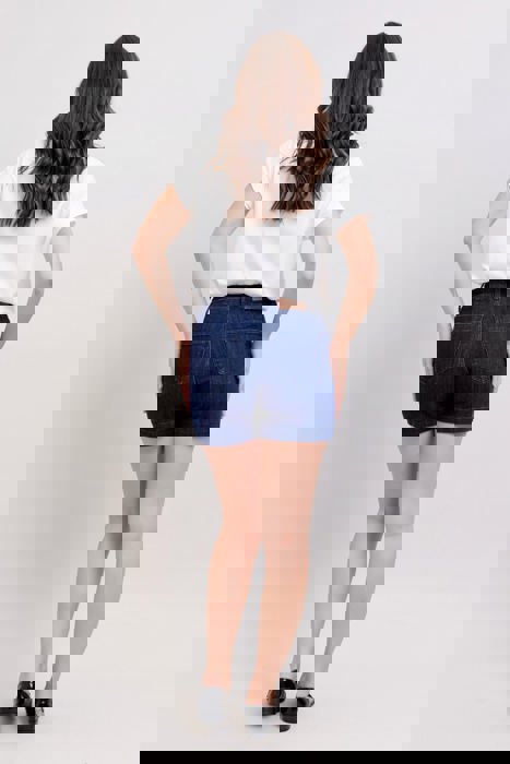 Judy Blue High Waist Dark Trouser Denim Short 15290