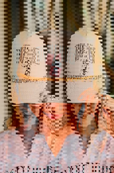 Southern Bliss Trouble Maker Khaki Otto Trucker Hat