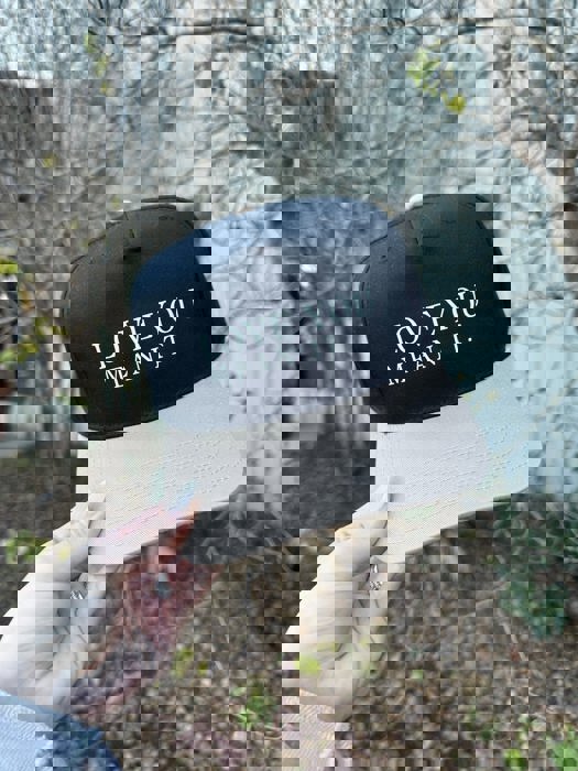 Southern Bliss Love You Mean It Black Canvas Otto Trucker Hat