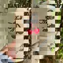  Southern Bliss Have the Day You Deserve Leopard & Cherries Tan Otto Trucker Hat