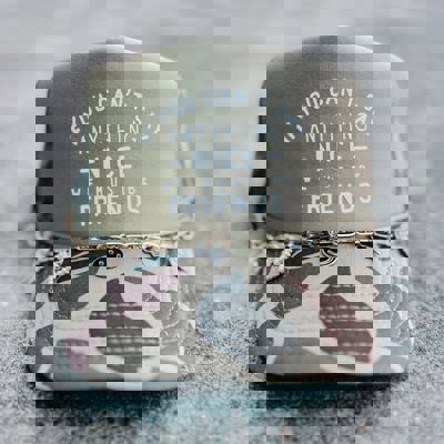 Southern Bliss If You Can't Say Anything Nice We Must Be Friends Two Tone Camo Otto Trucker Hat