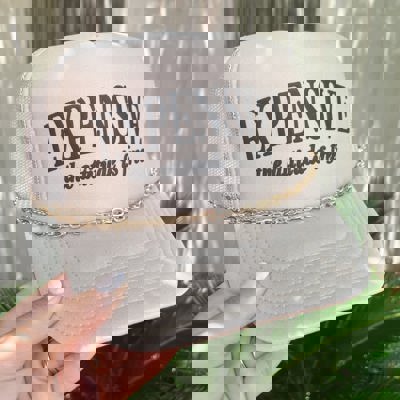 Southern Bliss Expensive the attitude is free Foam Lettering Khaki Otto Trucker Hat