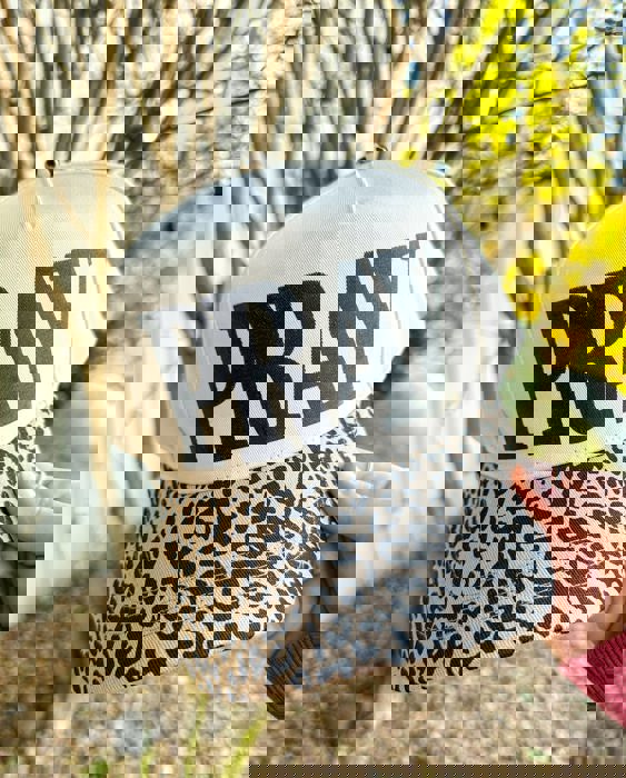 Southern Bliss Pray Leopard Canvas Otto Trucker Hat