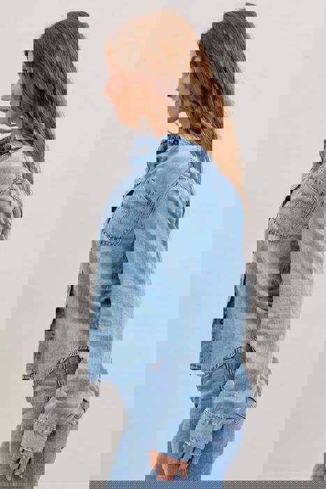 Judy Blue Denim Shirt with Western Styling 5808