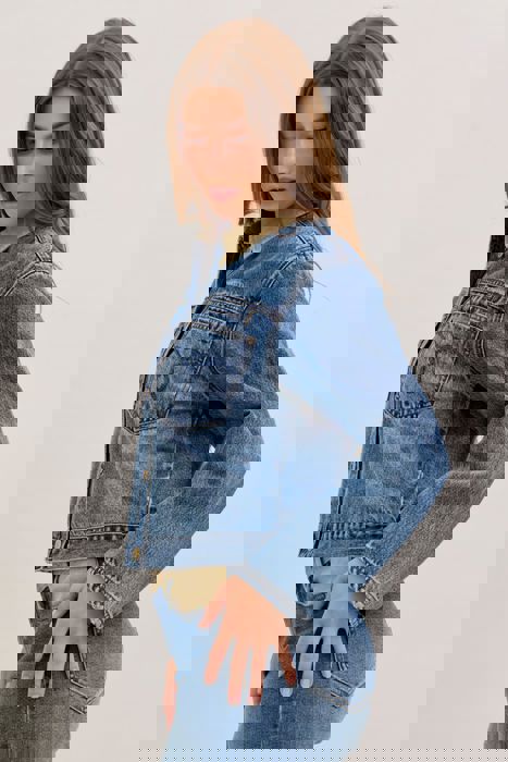 Judy Blue Rigid Barn Corduroy Denim Jacket 7886