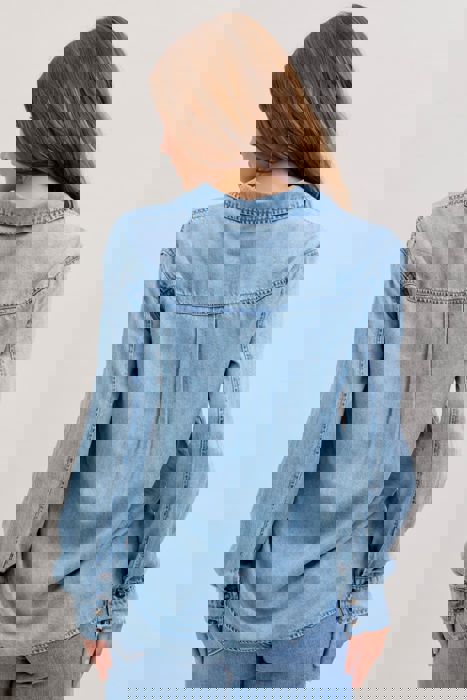 Judy Blue Denim Shirt with Western Styling 5808