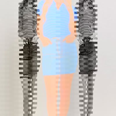 Judy Blue High Waist Rigid Magic Denim Skirt 2843