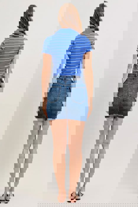 Judy Blue High Waist Rigid Magic Denim Skirt 2843