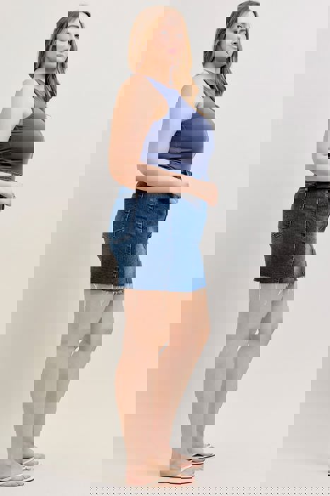 Judy Blue High Waist Rigid Magic Denim Skirt 2843