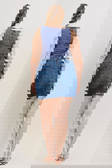 Judy Blue High Waist Rigid Magic Denim Skirt 2843