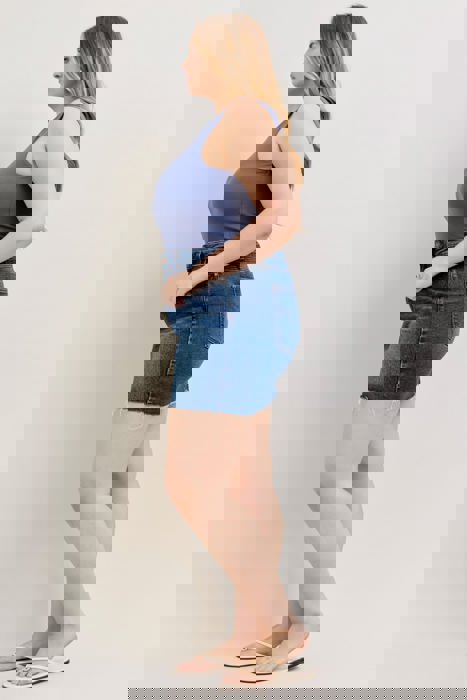 Judy Blue High Waist Rigid Magic Denim Skirt 2843