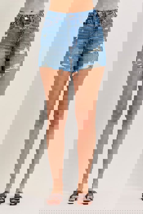 Judy Blue High Waist Rigid Magic Cut Off Denim Short 150379