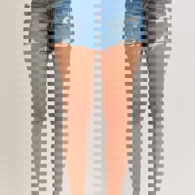 Judy Blue High Waist Rigid Magic Cut Off Denim Short 150379