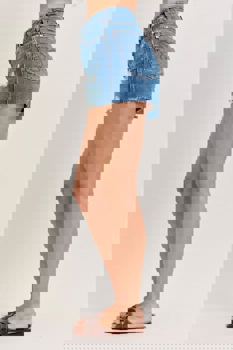 Judy Blue High Waist Rigid Magic Cut Off Denim Short 150379