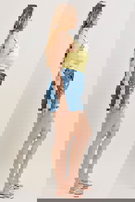 Judy Blue High Waist Rigid Magic Cut Off Denim Short 150379