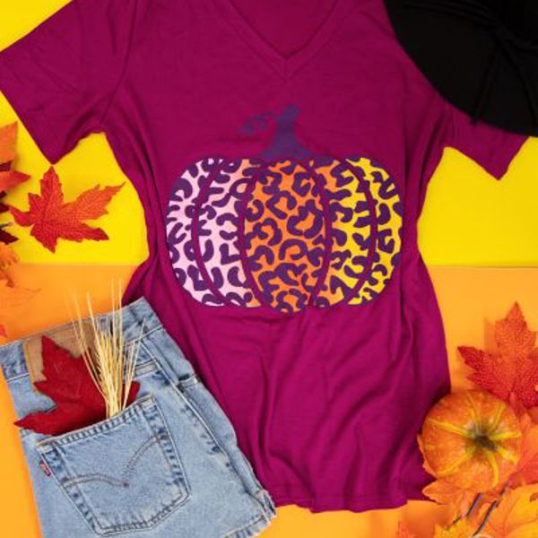 Southern Grace Pumpkin Leopard Top