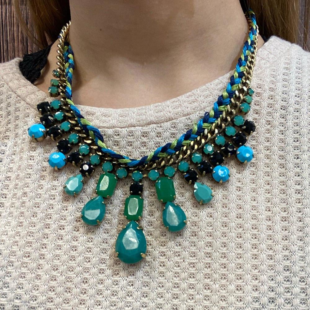 Sunshine & Wine Boutique Teal & Blue Fashion Necklace