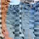  Judy Blue High Waist Rigid Magic Raw Side Seams Denim Short 150368