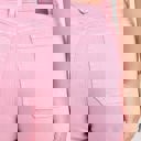  Judy Blue High Waist Pink Aurora Weekender Double Cuff Denim Short 150357