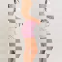  Judy Blue High Waist Pink Aurora Weekender Double Cuff Denim Short 150357