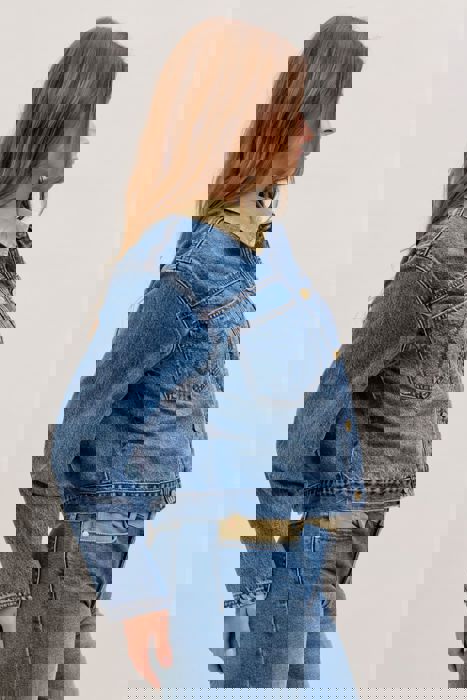 Judy Blue Rigid Barn Corduroy Denim Jacket 7886