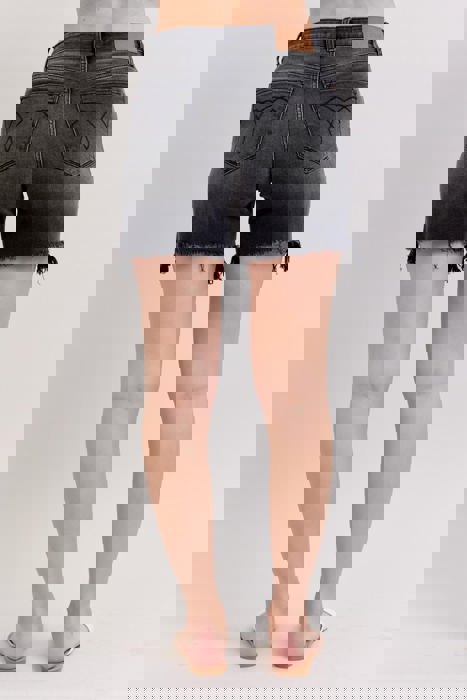 Judy Blue High Waist Black Cut Off Dad Denim Short 15286