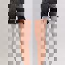  Judy Blue High Waist Black Cut Off Dad Denim Short 15286