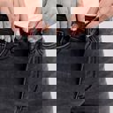  Judy Blue High Waist Black Cut Off Dad Denim Short 15286