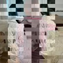  Birdie Sleep Dress Light Pink Pinstripe with Hearts