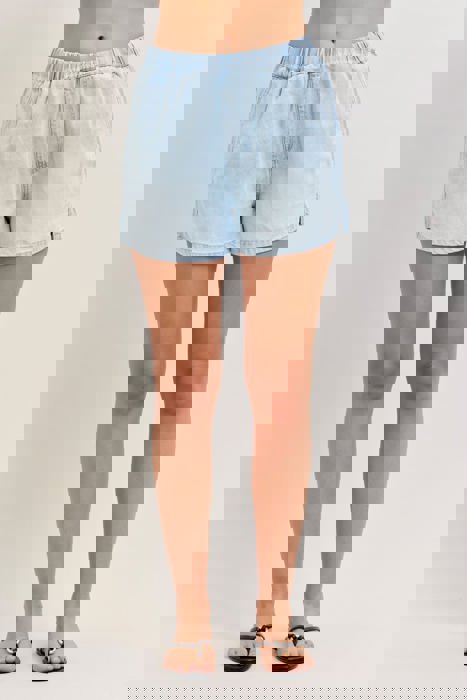 Judy Blue High Waist Featherweight Boxer Denim Short 150371