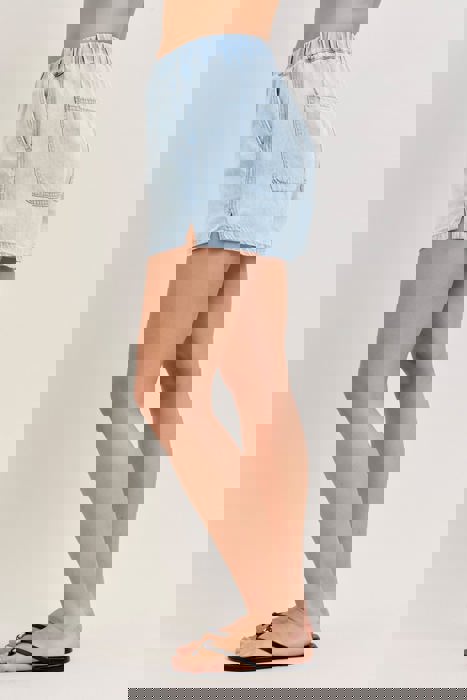 Judy Blue High Waist Featherweight Boxer Denim Short 150371