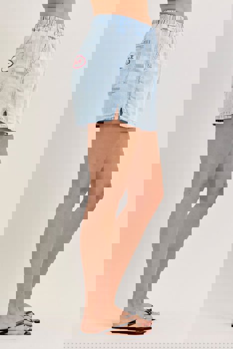 Judy Blue High Waist Featherweight Boxer Denim Short 150371