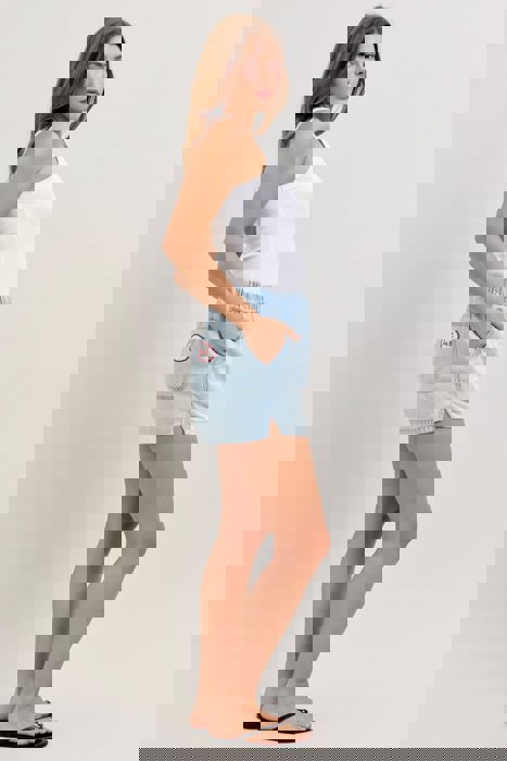 Judy Blue High Waist Featherweight Boxer Denim Short 150371