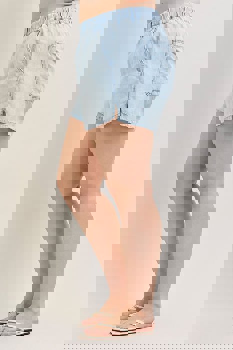 Judy Blue High Waist Featherweight Boxer Denim Short 150371