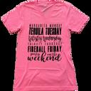  Texas True Threads Weekday Drinks V-Neck Tee, Pink