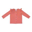  Mila & Rose Girl's Peach Ruffle Button Cardigan - Size 2T