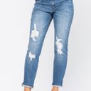  Judy Blue Bloom Maternity Destroyed Boyfriend Denim Mid Rise 9802