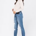  Judy Blue Bloom Maternity Destroyed Boyfriend Denim Mid Rise 9802